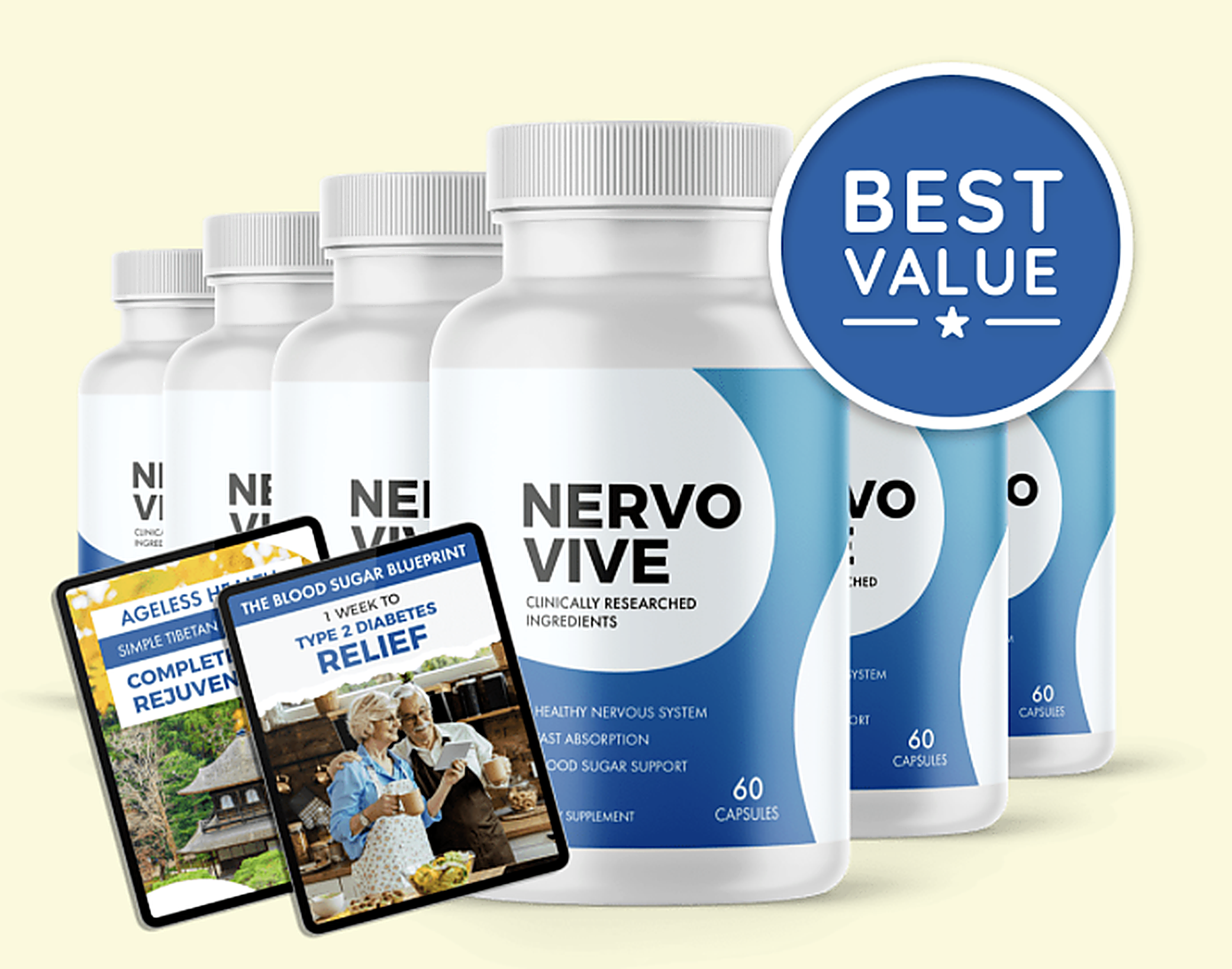 NervoVive multi-bottle package artwork